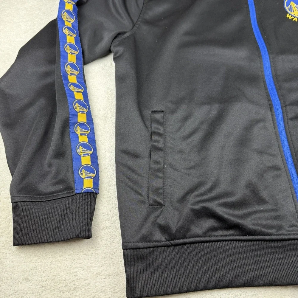 NBA Golden State Warriors Zip Warm Up Track Jacket Back‎ Graphic Men's Sz XL